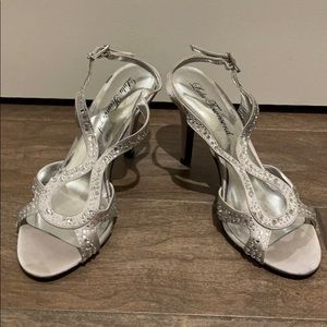 Silver with Rhinestones Heels